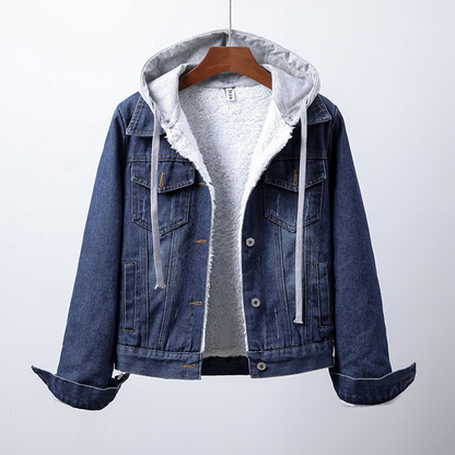 MISO | Denim Jas met Warme Voering en Casual Stijl