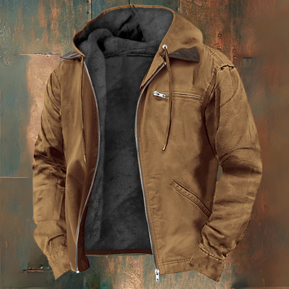 Gevoerde hoodie vest met rits