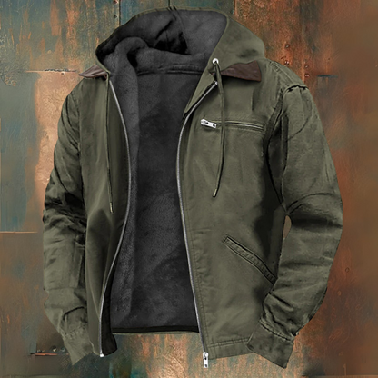 Gevoerde hoodie vest met rits
