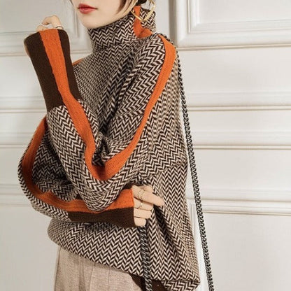 MAISON LORÉA | Trui met Col voor Warme Stijl en Contrasterende Klasse