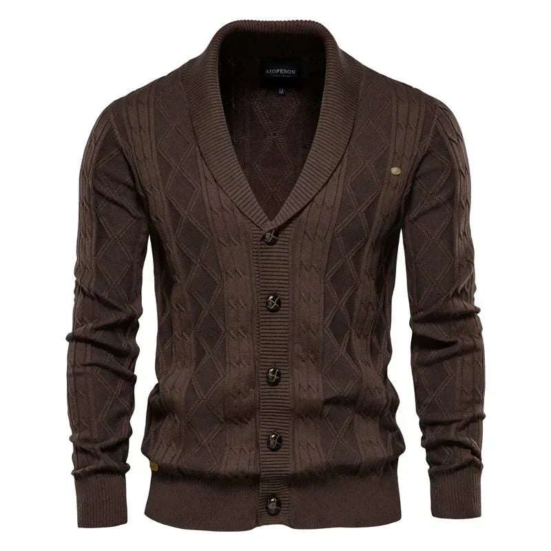 GUSTO | Heren-Cardigan met Knopsluiting