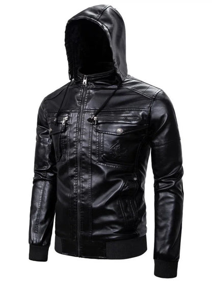 MART™ | Vintage Leren Jas met Capuchon