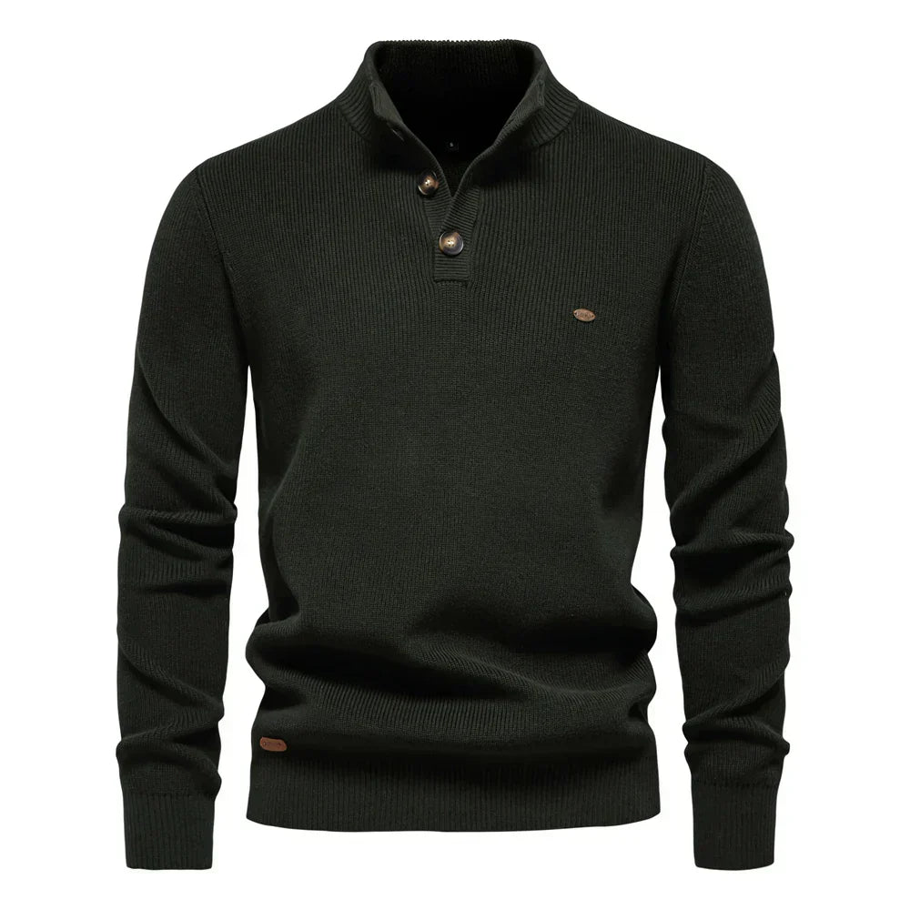 LUCA | Stijlvolle herenpullover met knoopdesign