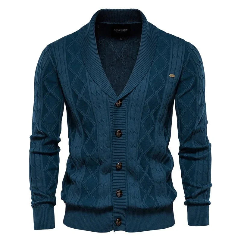 GUSTO | Heren-Cardigan met Knopsluiting
