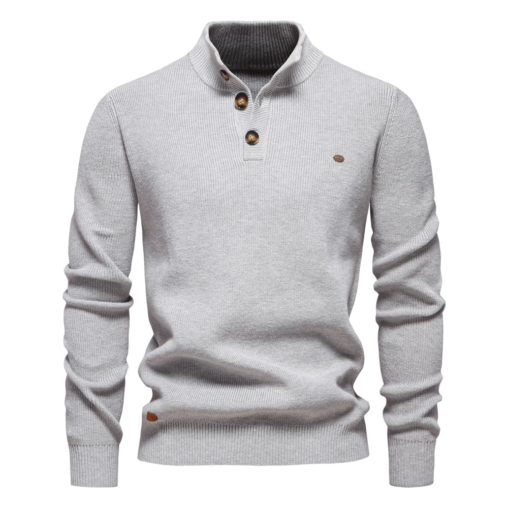 PULSE | Herenpullover met knoopdesign