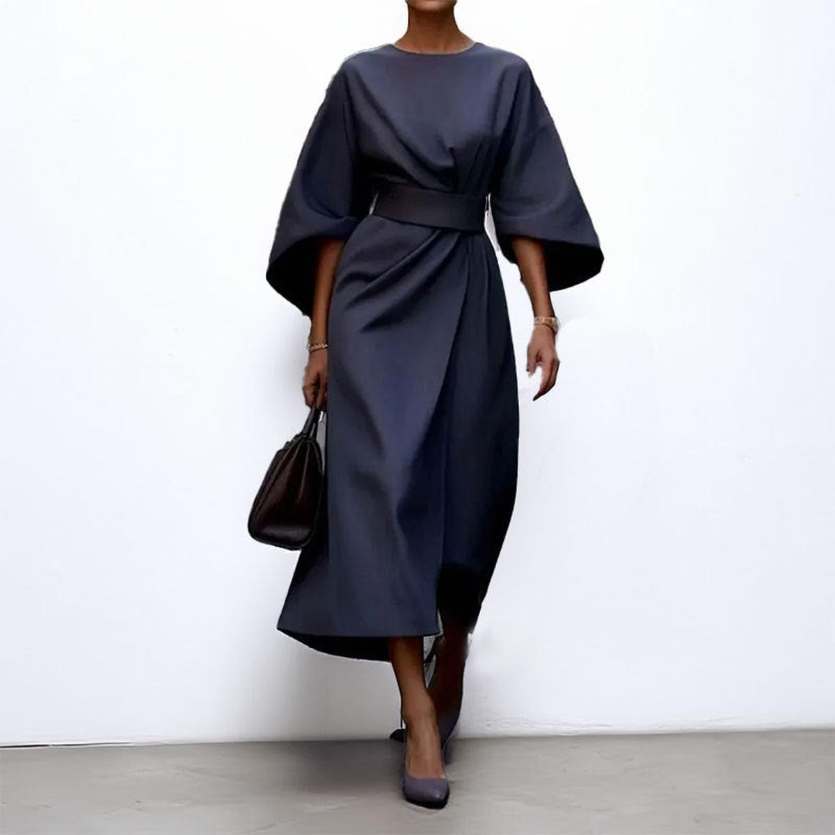 LOTTE | Elegante Kimono Maxi Jurk met Accenttaille