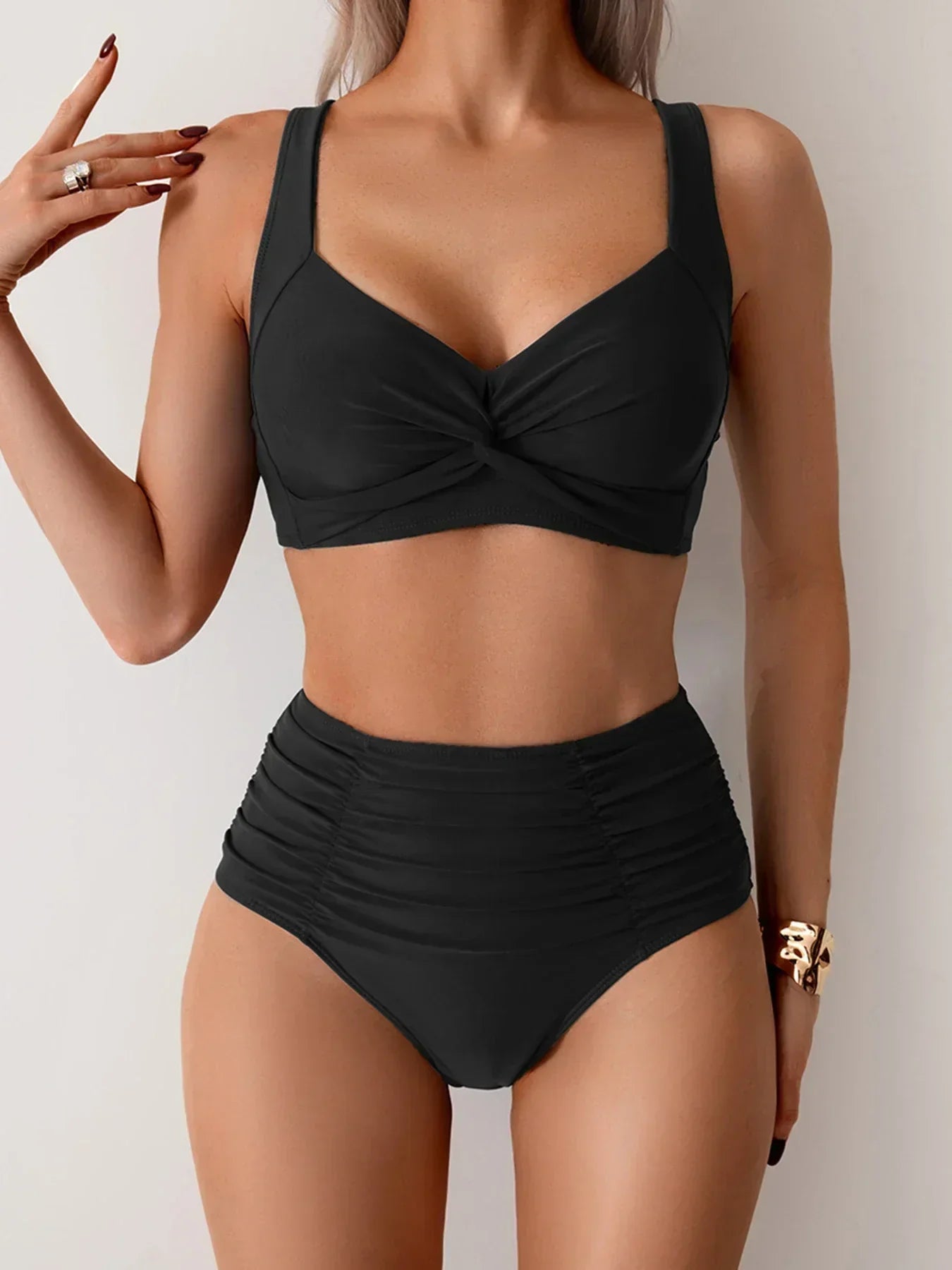 LILIANA - Bikini Bandeau Model met Buikcontrole en Elegante Strandstijl