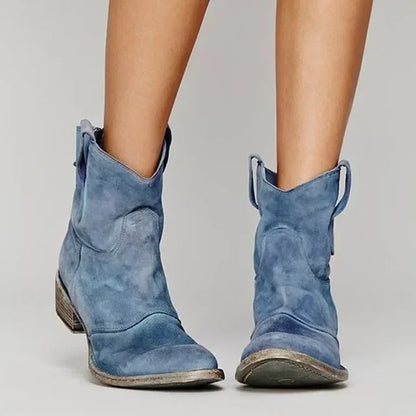 LIBRA | Elegante Vintage Western Enkellaarsjes