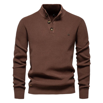 LUCA | Stijlvolle herenpullover met knoopdesign