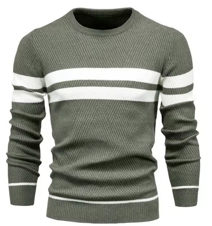 CORE | Stijlvolle herenpullover met visgraatpatroon