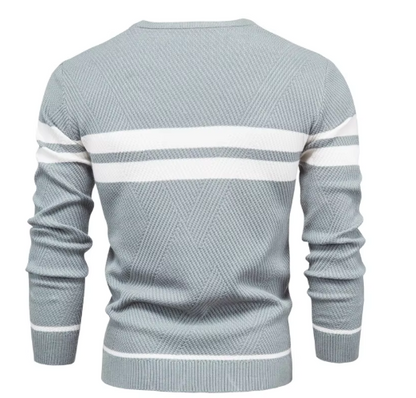 CORE | Stijlvolle herenpullover met visgraatpatroon