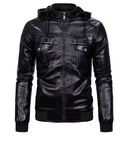 MART™ | Vintage Leren Jas met Capuchon