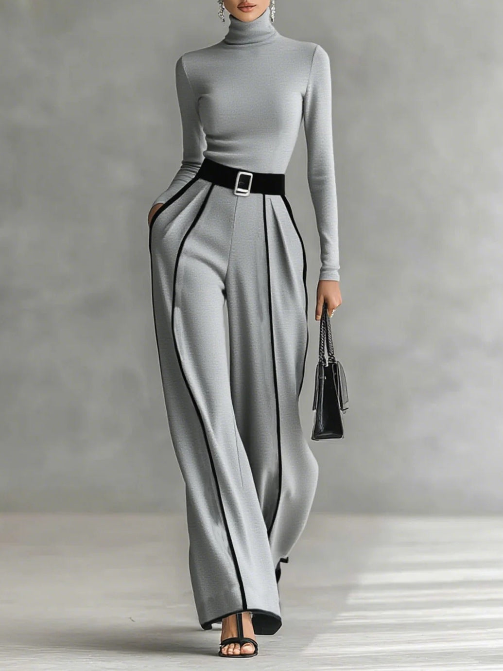 SUUS| Elegante tweedelige set met tailleaccent en verfijnde look