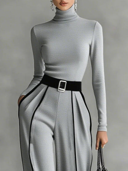 SUUS| Elegante tweedelige set met tailleaccent en verfijnde look
