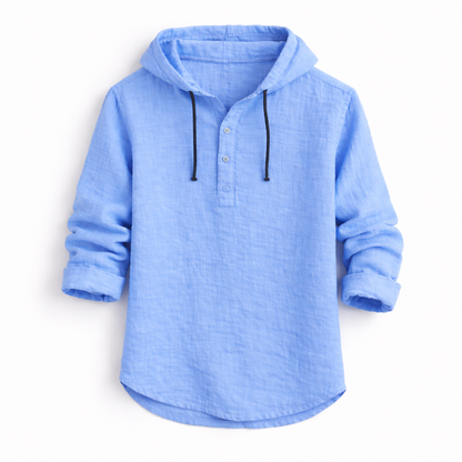 LAURENT MONACO | CHEMISE À CAPUCHE EN LIN POUR HOMMES