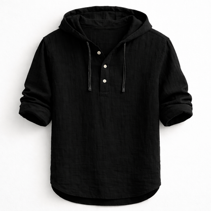 LAURENT MONACO | CHEMISE À CAPUCHE EN LIN POUR HOMMES