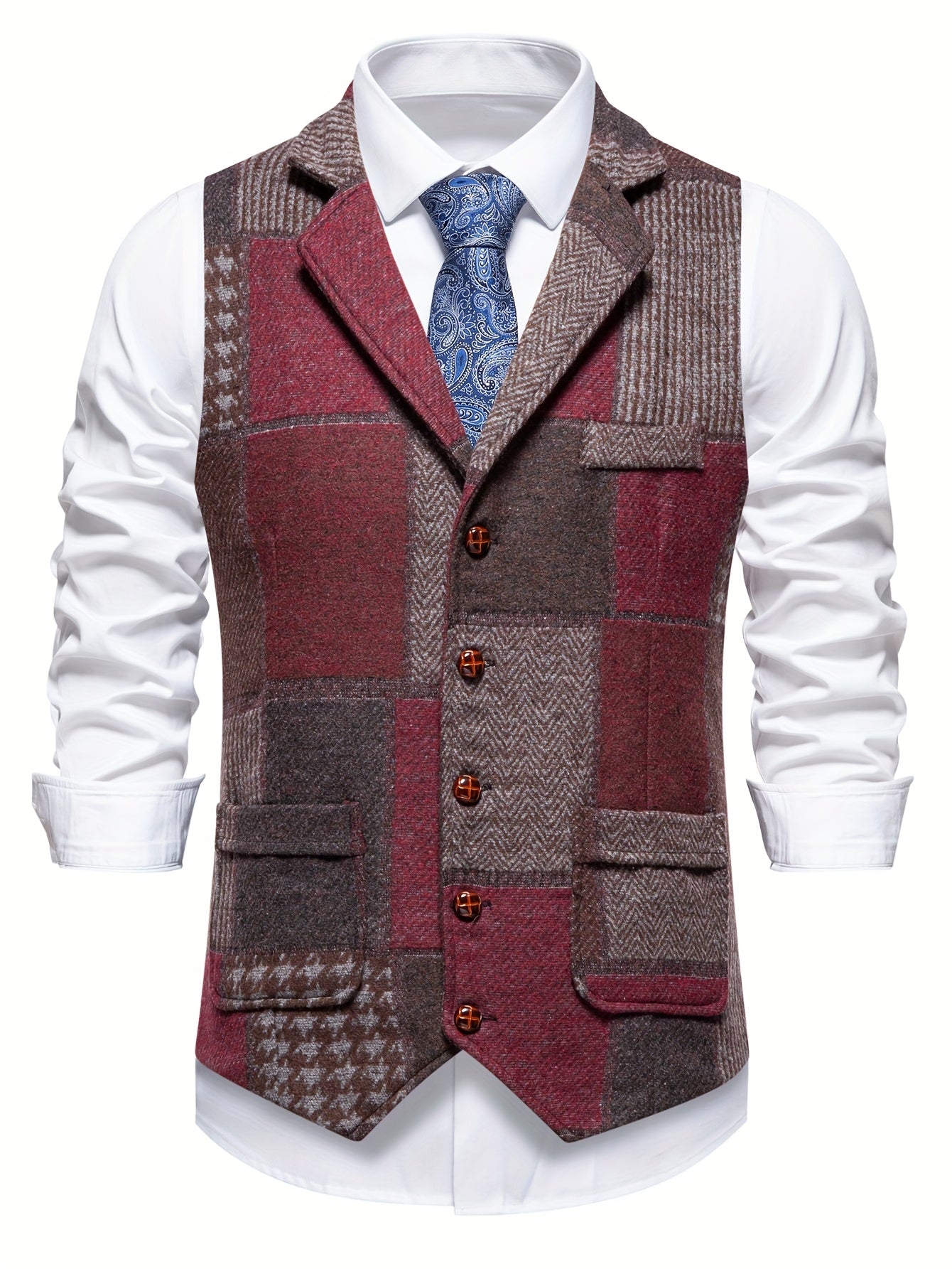Oliver | Klassiek Tweed Gilet met Getailleerde Pasvorm