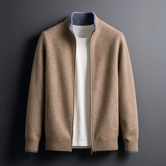 LEVI™ | Heren Gebreide Jas met Ritssluiting Warmte en Elegante Dagelijkse Stijl
