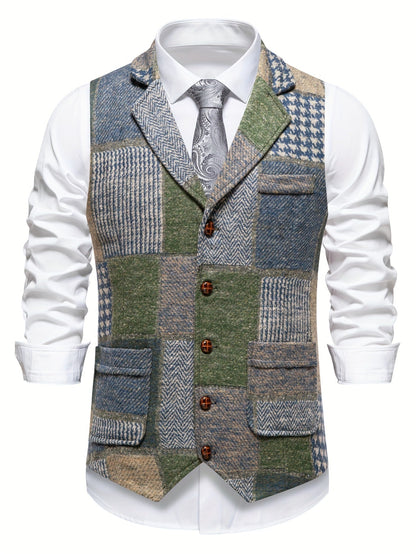 Oliver | Klassiek Tweed Gilet met Getailleerde Pasvorm
