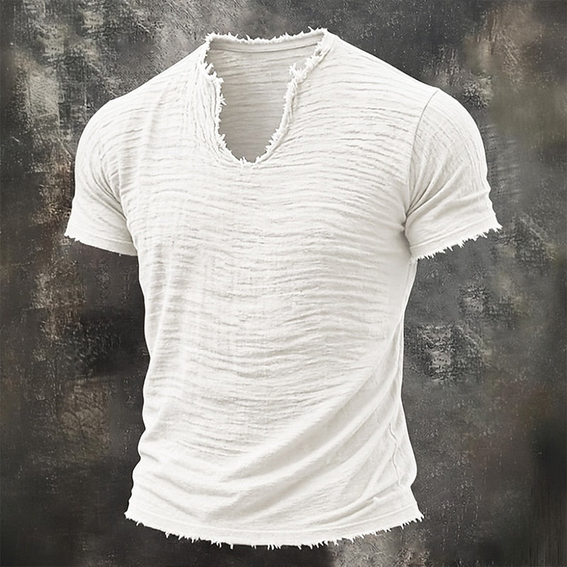 Leonard | Vintage V-Hals T-Shirt | 100% Katoen