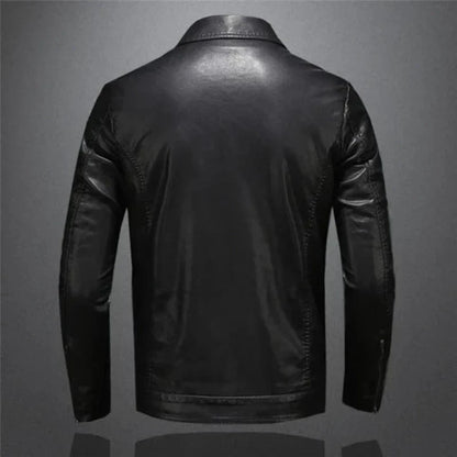 MIKE™ | Chique Zwarte Leren Jas