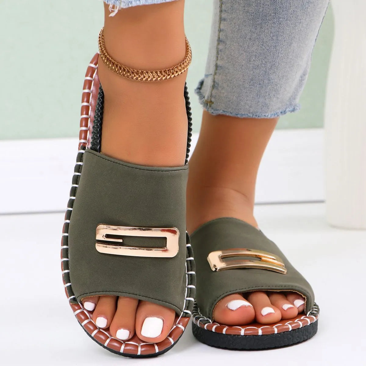 LENA | Elegante Platte Sandalen met Dagelijks Comfort en Tijdloze Stijl