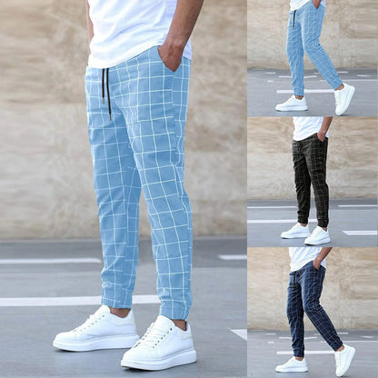 MAISON LORÉA | Geruite Slim-Fit Pantalon met Trekkoord