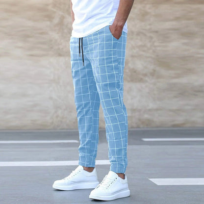 MAISON LORÉA | Geruite Slim-Fit Pantalon met Trekkoord