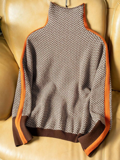 MAISON LORÉA | Trui met Col voor Warme Stijl en Contrasterende Klasse