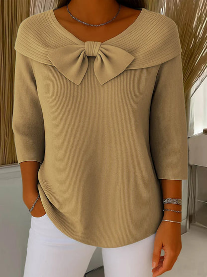 BLEU| Elegante Top met Strik en Perfecte Pasvorm