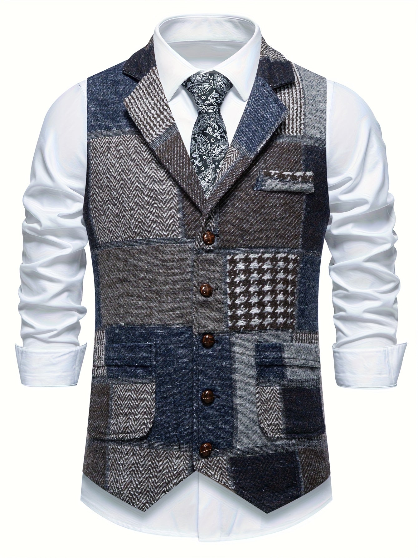 Oliver | Klassiek Tweed Gilet met Getailleerde Pasvorm