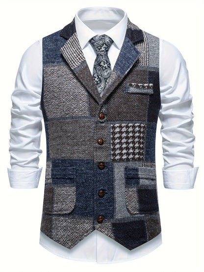 Oliver | Klassiek Tweed Gilet met Getailleerde Pasvorm