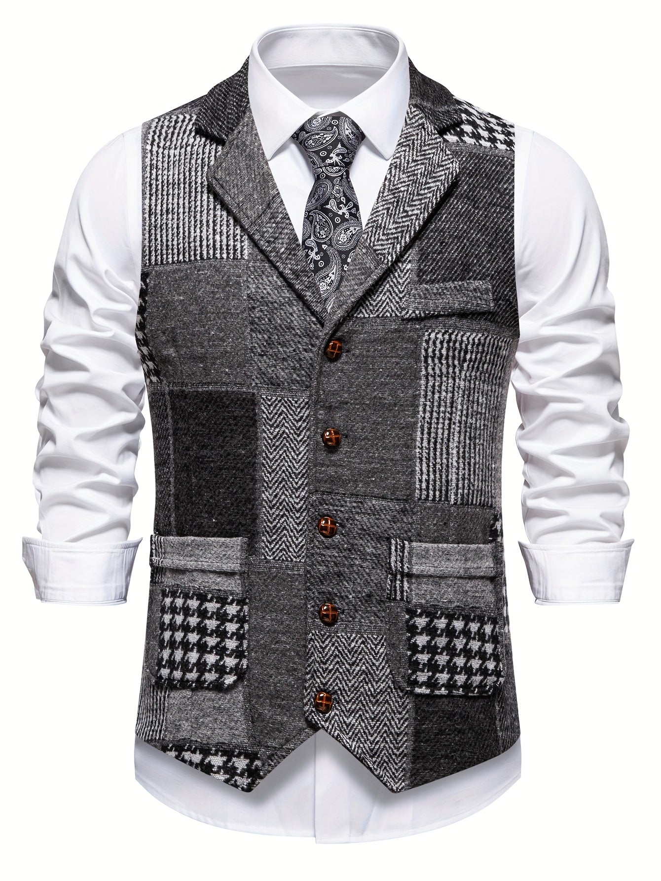 Oliver | Klassiek Tweed Gilet met Getailleerde Pasvorm