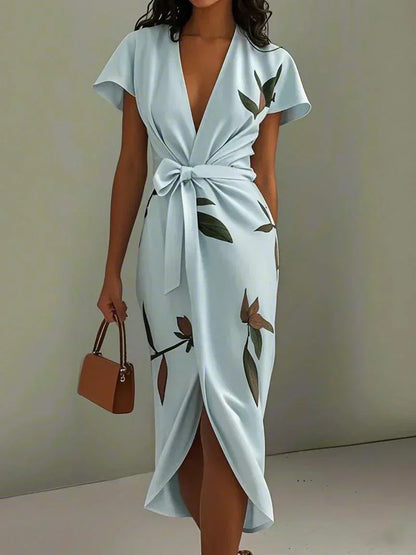 Amelia | Elegante Bloemen Wikkeljurk