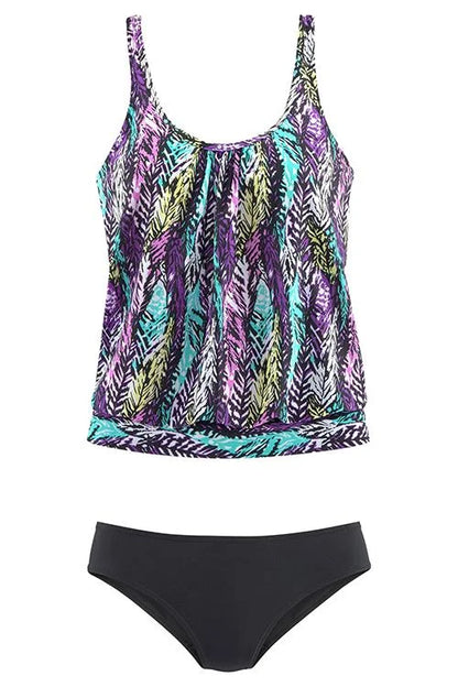 Penacho - Tankini Set met Verenpatroon dat de Buik Bedekt
