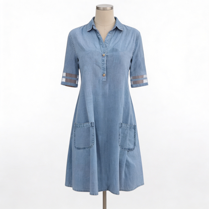 Serena | Elegante & Comfortabele Denim Jurk (ALLEEN VANDAAG 50% KORTING)