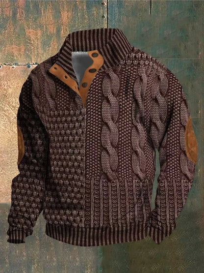 LUMO | Bedrukte Herentrui met Retro Stijl en Ultiem Draagcomfort