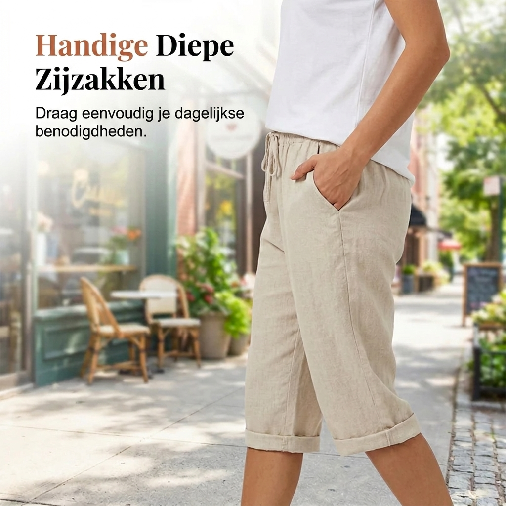 Maison Loréa® | Katoen linnen Dames Shorts 1+1 Gratis