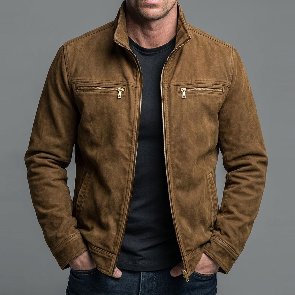 HUGO | Vintage katoenen vest met ritssluiting