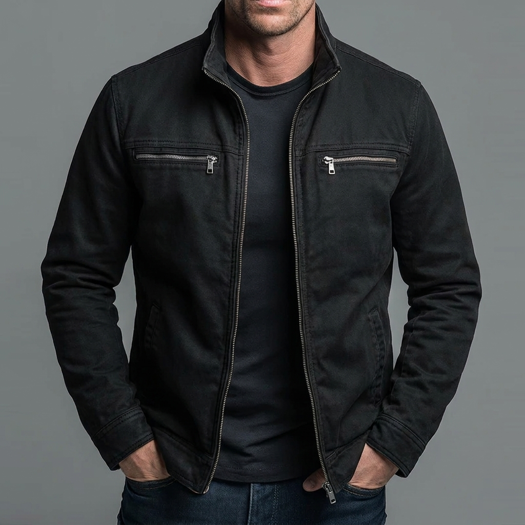HUGO | Vintage katoenen vest met ritssluiting