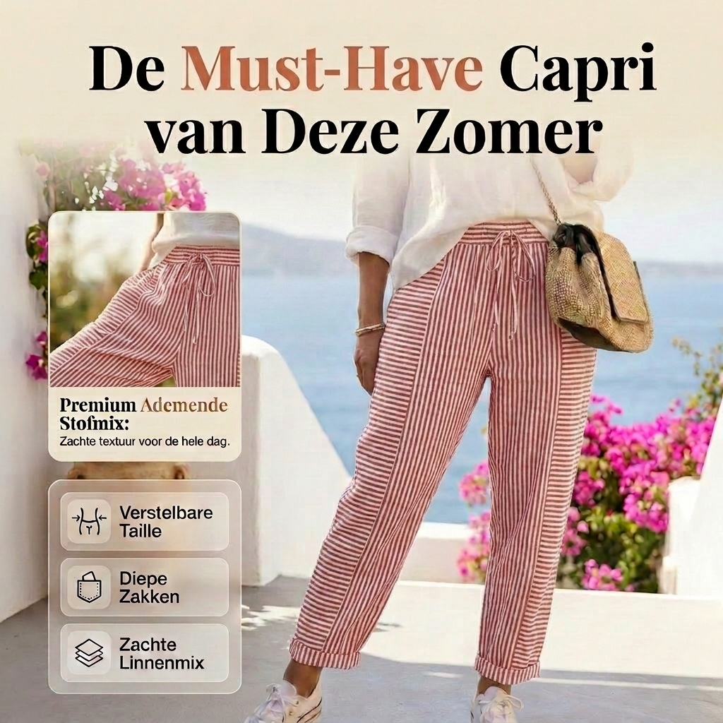 Maison Loréa® | Gestreepte Katoenen Broek