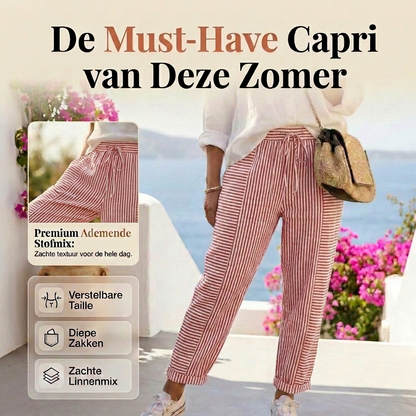 Maison Loréa® | Gestreepte Katoenen Broek