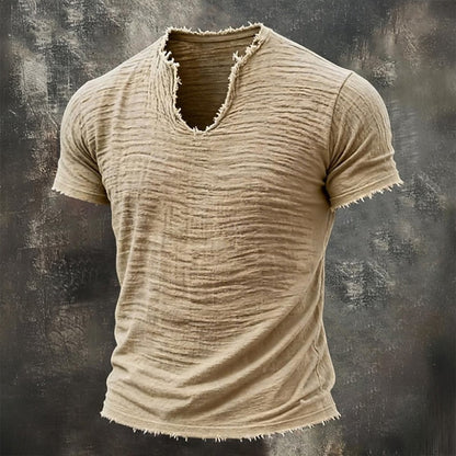 Leonard | Vintage V-Hals T-Shirt | 100% Katoen