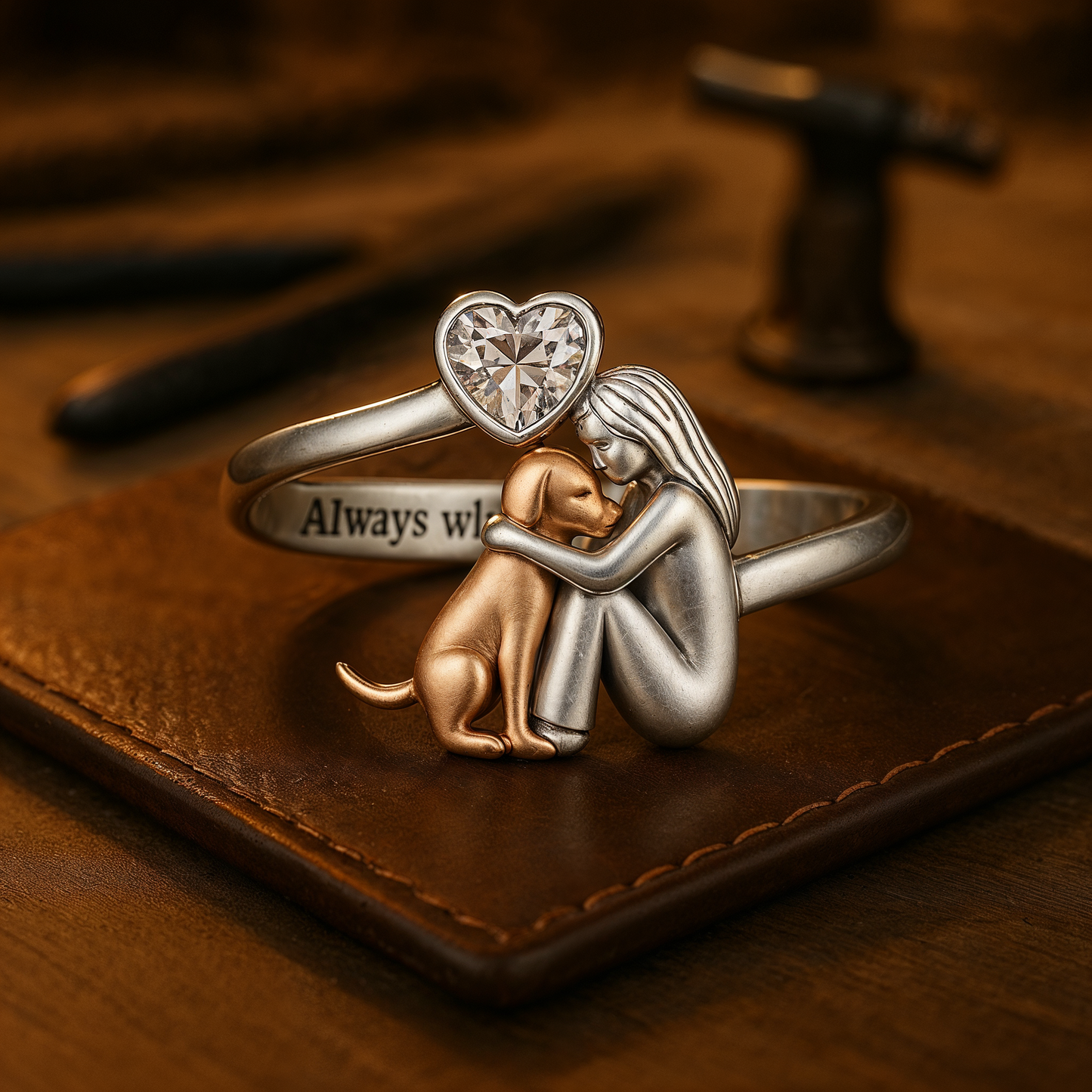 Verstelbare ring – “Altijd in Mijn Hart”