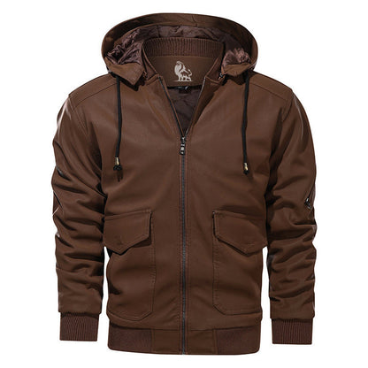 GLACIER™ | Chaleur Leren Jas met Capuchon