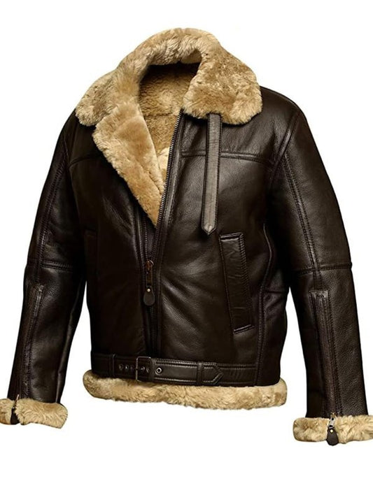 DEAN | Elegante en warme leren jas voor de winter