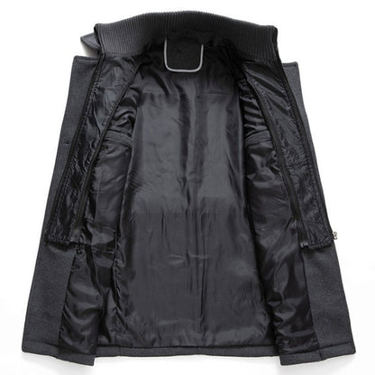 MARC™ | Elegante Wollen Jas met Hoge Kraag