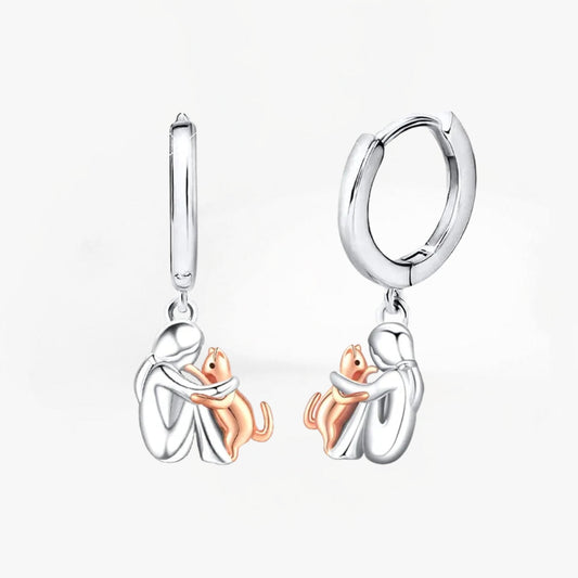 LOLA™ - Kat Icono Oorbellen (Ronde Sluiting)