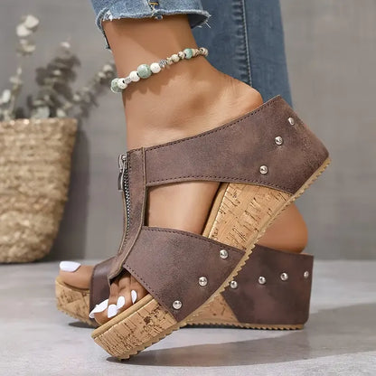 Gigi - Stijlvolle Wedgesandalen