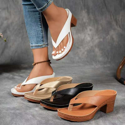 LISA | Hakken met Hoge Hak voor Natuurlijke Slankheid en Elegante Zomercomfort